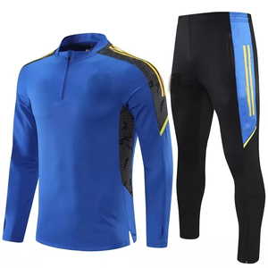 Survêtement d'Entraînement de Football d'Hiver Rapide pour Hommes, Ensemble de Vêtements de Sport de Football à Manches Longues et Demi-Fermeture Éclair, Entièrement Personnalisé - Product Image 1