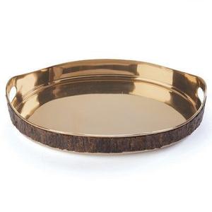 Plateaux de service décoratifs faits à la main en laiton et aluminium, finition hôtelière, pour la maison et la décoration de table - Product Image 3