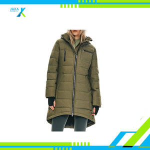 Chaqueta Larga Acolchada de Punto para Mujer, Cálida, con Capucha, Ajustada, Transpirable, Informal, a la Moda, para Clima Frío - Product Image 4