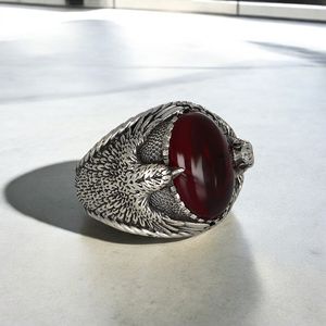 High Quality Azuris Men's <b>925</b> Sterling <b>Silver</b> <b>Ring</b> Ottoman Style Turkey Natural Stone Black Finish Premium Jewelry Fashion - Product Image 3