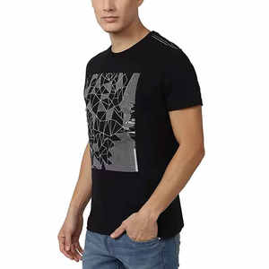 Vente en gros ODM & OEM Service Hommes Manches Courtes Top Design T-shirt Hommes Sérigraphie T-shirts Microfibre Crew Fitness Col Arrondi - Product Image 4