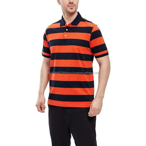 Camiseta Polo para Hombre, Manga Corta, Casual, Ajustada, Diseño Básico, Rayas, Algodón - Product Image 3