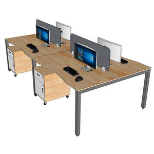 Mesa de Centro Contemporánea de 4 Plazas, 280x140cm, Mueble Móvil Moderno HBUC060, Mueble de Oficina de Madera Melamina para Dormitorio u Oficina - Product Image 5