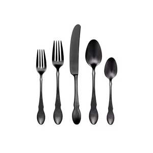 Ensemble de couverts finition noir mat minimaliste, parfait pour la salle à manger moderne, la mise en scène de la table et un usage quotidien élégant, en provenance d'Inde - Product Image 5
