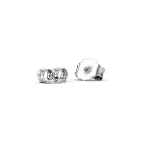 Pendientes de Plata 925 con Baño de Oro, Estilo Vintage, Corte Brillante Redondo, Solitario, Moissanita, para Mujer - Product Image 3