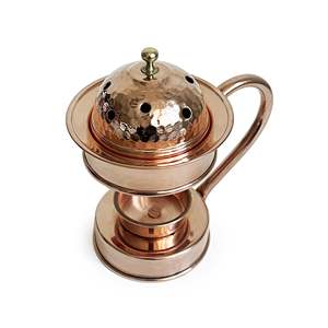 Vaporizador de Aromaterapia de Cobre Hecho a Mano con Diseño Tradicional, Vapor para Yoga y Meditación, Regalo Espiritual, Portavelas con Tapa - Product Image 3