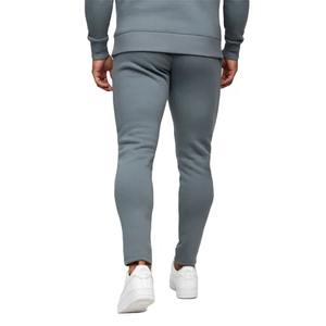 Chándal de algodón personalizado de alta calidad para hombre para entrenamiento cortavientos de otoño transpirable con cremallera con capucha chándal sólido - Product Image 6