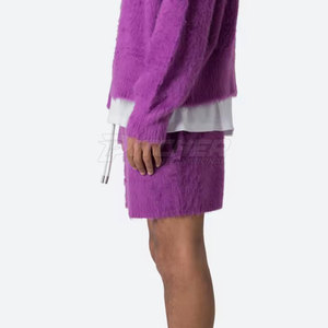 Short en tricot de laine décontracté pour hommes à la mode avec cordon de serrage coupe confortable séchage rapide écologique pour la mode intérieure et extérieure - Product Image 3