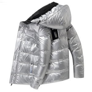 Veste matelassée d'hiver unisexe OEM ODM, vente en gros de vêtements d'extérieur à capuche matelassés avec logo personnalisé, vêtements de sport d'extérieur, veste coupe-vent chaude - Product Image 1