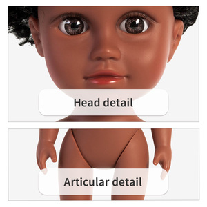 Búp bê đen 40cm bán buôn cho trẻ em, búp bê người Phi đen - Product Image 3