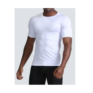 Logo personnalisé Slim Fit Gym T-Shirt Spandex/Polyester Demi Manches Séchage Rapide Respirant V-cou Emballage Coloré Disponible Divers - Product Image 6