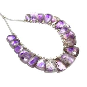 ลูกปัดพลอยอเมทิสต์เจ็ดเหลี่ยมเพชรพลอยจากธรรมชาติลูกปัดหินรูปทรงหลายล้านล้าน - Product Image 3