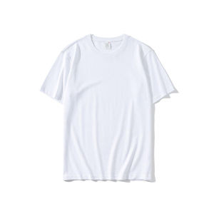 Camiseta informal de alta calidad de algodón de peso pesado Camiseta de manga corta con cuello redondo para hombres - Product Image 2