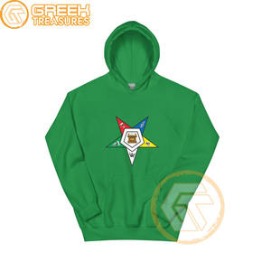 Sudadera con Capucha Personalizada de Algodón y Felpa con Bordado de la Estrella de Oriente, Diseño Masónico Griego, Logotipo Frontal, Alta Calidad para Mujer - Product Image 6