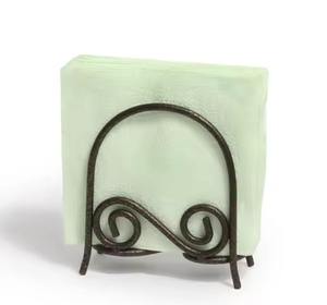 Porte-serviettes élégant en bois avec cadre en métal doré pour table à manger, support de mouchoirs élégant pour la cuisine et la décoration intérieure - Product Image 2