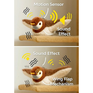 Juguete Volador Recargable para Gatos, Activado por Sonido y Movimiento, Peluche Interactivo para Mascotas - Product Image 4