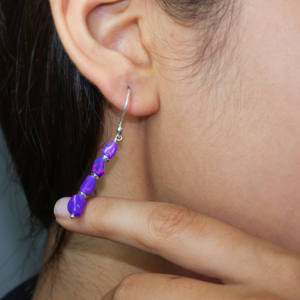 GOODSTONE JEWELS Pendientes Colgantes de Plata de Ley 925 con Ópalo Lavanda, Piedra de Nacimiento, Regalo de Moda para Aniversario de Boda o Fiesta para Mujer 2 - Product Image 3