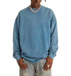 Fabricant 100% Coton Fabricants Logo Personnalisé 350G Coton Col Rond Sweat-shirts Respirants Manches Longues Sweats à Capuche Vierges - Product Image 1