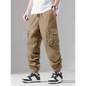 Pantalones de calle modernos para hombre con corte ajustado y elementos inspirados en la calle, pantalones de calle Hip Hop para hombre - Product Image 2