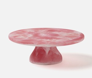 Présentoir à gâteaux en résine de créateur fait à la main avec bordure dorée idéal pour la réception de mariage et la décoration de buffet de luxe - Product Image 4