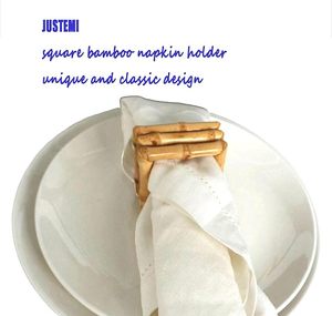 Rond de serviette en bambou fait à la main rond de serviette naturel pour la décoration de fête réunions de famille ajouter une touche élégante votre table à manger - Product Image 6