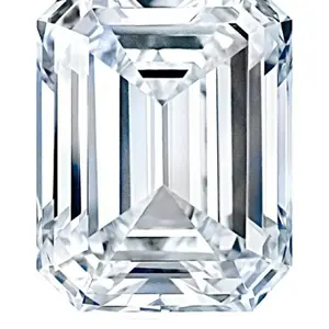 DEF VVS Lab-Grown Diamonds IGI Certified Emerald cut HPHT Loose Diamond 10 to 40 Points for Jewelry Making