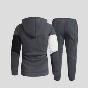 Survêtements 2 pièces pour hommes de qualité supérieure les plus vendus Logo personnalisé Respirant Confortable Ensemble solide 100% coton - Product Image 6