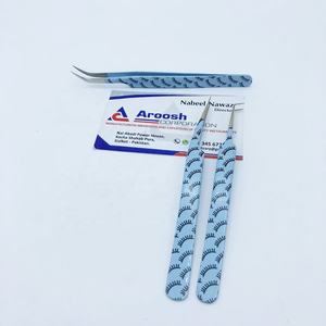 Haute qualité en acier inoxydable pointe pointue J courbe pince à cils 90 degrés Extension de cils fibre professionnelle en gros - Product Image 3