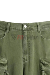 Pantalones Cargo deportivos para hombre, tela transpirable, estampado OEM, secado rápido, bolsillos de otoño, cintura elástica de punto - Product Image 6