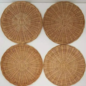 100% Natural Woven Rattan Water Hyacinth <b>Placemats</b> Charger Decor Viet Nam Trending <b>Wicker</b> Plate Pattern Crafts <b>Wicker</b> Crafts - Product Image 4