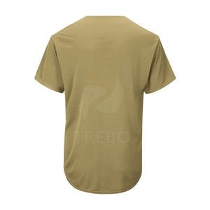 เสื้อเจอร์ซีย์เบสบอลแบบติดกระดุมระบายอากาศของผู้ผลิตปากีสถานดีไซน์สีทึบสำหรับชุดเล่นซอฟต์บอล - Product Image 3