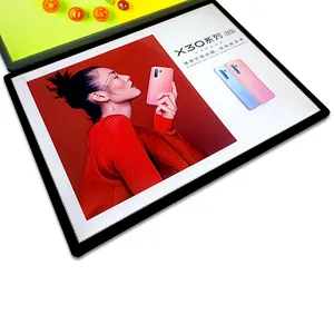 최신 디자인 울트라 씬 알루미늄 프로필 광고 상자 비즈니스 라이트 박스 포스터