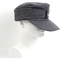 Casquette de Visage Allemande M1943 de Haute Qualité de la Seconde Guerre Mondiale avec Logo Métallique Personnalisé en Dentelle pour Reconstitutions Historiques et Événements Festifs