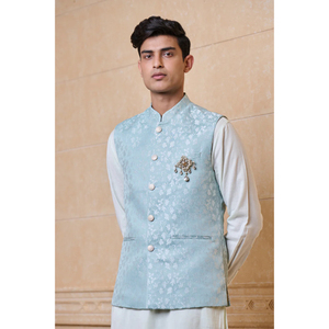 Ordene chaquetas Nehru personalizadas en línea, chaquetas Nehru con diseños bordados, chaquetas Nehru para bodas con estilo - Product Image 5