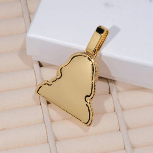 จี้และเครื่องประดับสวยงามแนวฮิปฮอปทางศาสนาของพระเยซูถูกทำให้เย็นลง925เงินสเตอร์ลิงและเพชรที่ใช้ในห้องปฏิบัติการ Vvs1ที่ปลูกในห้องแล็บ - Product Image 5