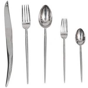 Juego de cucharas para servir de acero inoxidable New Look con diseño único Cubiertos modernos de alta calidad para bodas Restaurante Hogar - Product Image 3