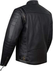Veste de moto en cuir imperméable pour hommes Veste de moto de course et d'équitation de qualité supérieure - Product Image 2