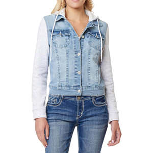 Chaqueta Vaquera de Diseño Moderno para Mujer, 100% Algodón, Acolchada, Transpirable, de Secado Rápido, Chaqueta Vaquera de Invierno Más Vendida - Product Image 1