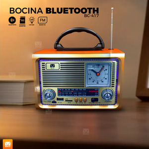 Altavoz Bluetooth con Radio FM, Reloj, Luz LED, Portátil y Recargable - Colores Surtidos - Product Image 4