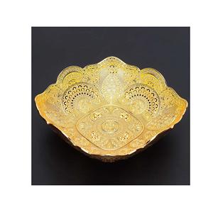 Bol à fruits en laiton pour décoration de table en forme de feuille Design antique en laiton doré bol de service de fruits à frire - Product Image 3