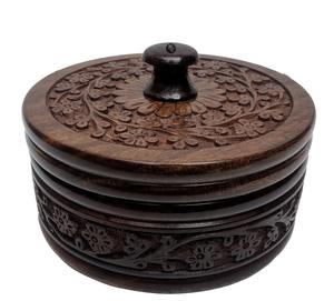 Caja de madera Chapati, cazuela de lujo hecha a mano con estilo clásico, artículos de cocina decorativos para el hogar, caja de madera Roti - Product Image 3