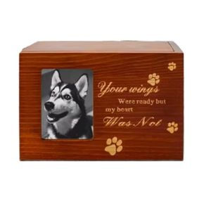 Premium Quality Luxury Handmade Bamboo/Wood Eco-Friendly Engraved Biodegradable Pet Cremation Urn Memorial <b>Storage</b> <b>Box</b> - Product Image 3