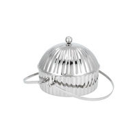 Marmite de service isotherme classique haut de gamme en acier inoxydable durable avec support pour buffet et maintien au chaud pour hôtel