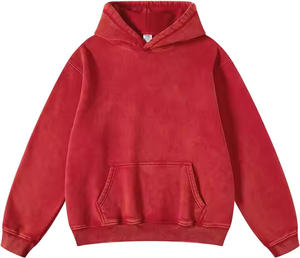 Sudaderas transpirables teñidas lisas de alta calidad para hombre, ropa de calle personalizada, Sudadera con capucha, patrón sólido, sudaderas con capucha al por mayor de invierno - Product Image 4