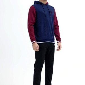 เสื้อสเวตเตอร์มีฮู้ดสำหรับผู้ชายเสื้อสเวตเตอร์มีฮู้ดผ้าฝ้ายสีตัดกันดีไซน์กระเป๋าสีพื้นสำหรับฤดูหนาว100% ของ2024 - Product Image 3