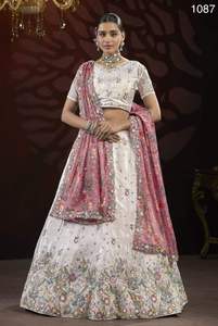 Fancy Trending Ropa étnica Heavy Chinnon Lehenga Choli con lentejuelas Fancy Thread Bordado Trabajo Fabricante DE LA India - Product Image 6