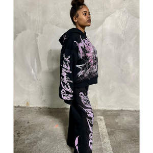 Chándales informales de lana de algodón para mujer, recién llegados, ropa deportiva de alta calidad, chándal elegante para mujer, cómodo servicio OEM - Product Image 2