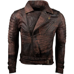Men's Soft Touch <b>Brown</b> <b>Leather</b> <b>Jacket</b> Stand Collar Premium Quality Custom Colors Zipper Closure High Street Style Front Winter - Product Image 1