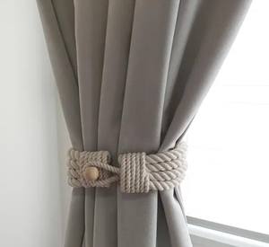 Lazos para Cortinas, Hechos a Mano..Decoración para Cortinas..Cuerda de Algodón Blanca..Accesorios para Ventanas - Product Image 1