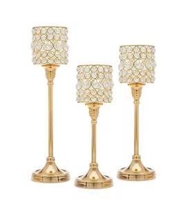 Bougie en métal élégant perlé de cristal représente la décoration intérieure et les événements durables, élégants et parfaits pour les acheteurs en gros en vrac - Product Image 1